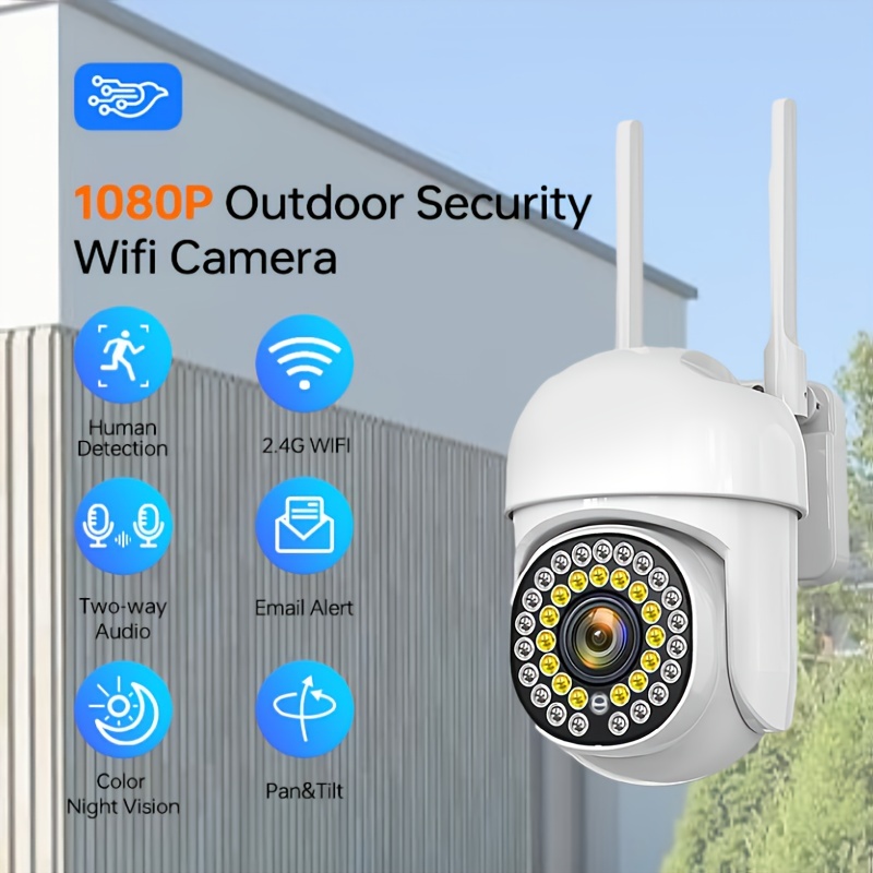 NETVUE Solar Security Cameras Wireless Outdoor 3MP Camera 2.4G WiFi 360°  View PTZ. Strobe Light/Spotlight Home Security System with Motion Detection  and Siren 