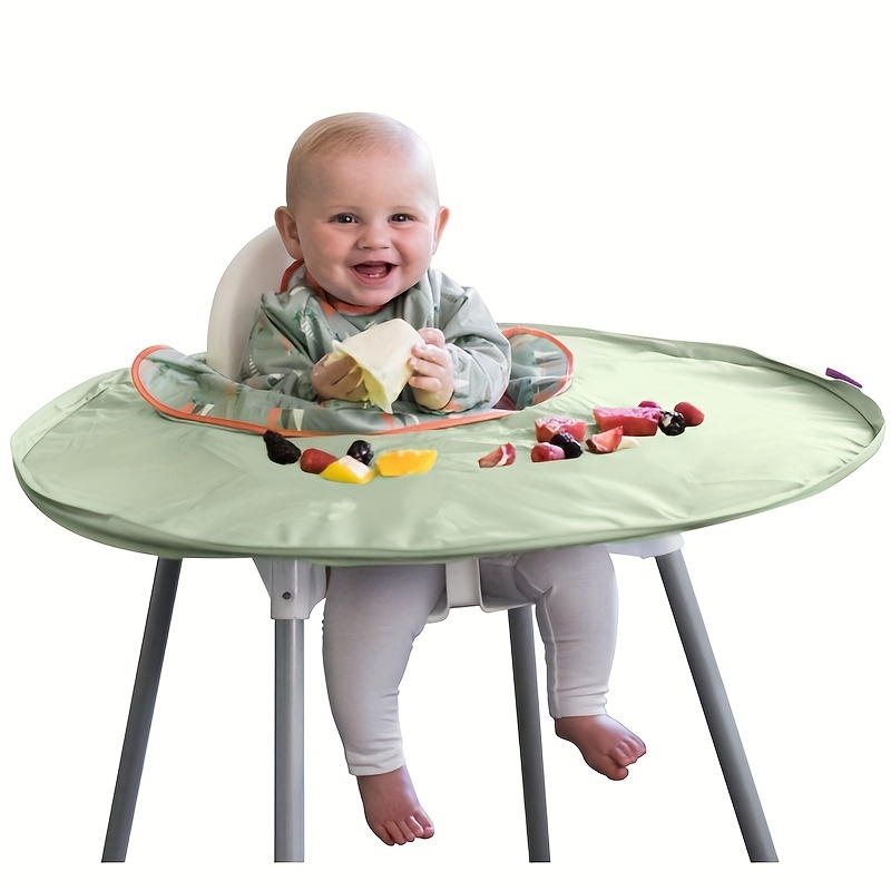 Combinaison imperméable en fibres pour bébé avec housse de table pour gril,  serviette de salive, tablier de rôt, blouse pour nouveau-né, robe de chaise  de salle à manger - AliExpress