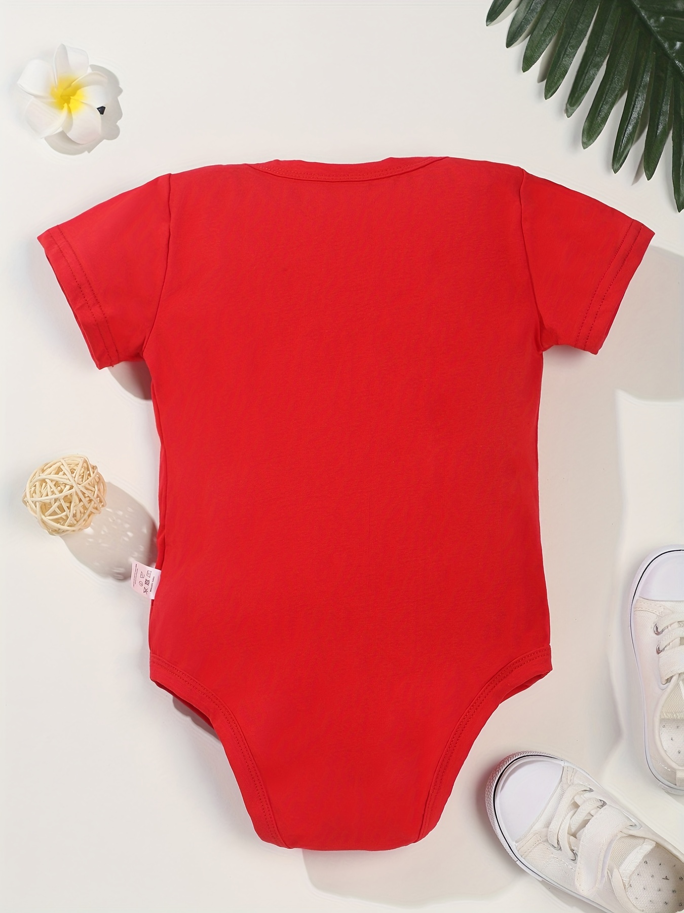 Cotton Baby Bodysuits Christmas Printed Short Sleeved - Temu Canada