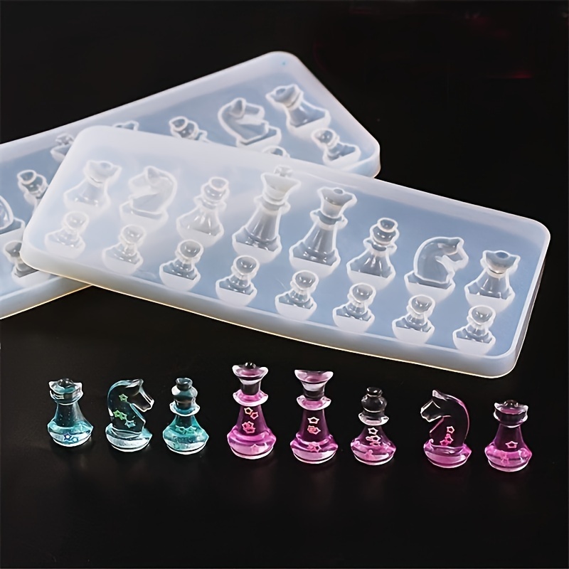 Craftymemorygifts 6 Piece Chess Piece Resin Mold Set,molds to Make