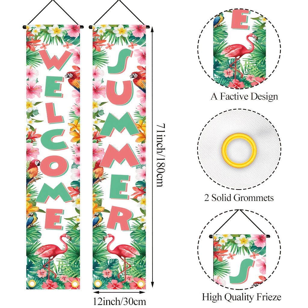  Summer Party Decorations Porch Sign, 71 X 12 Summer