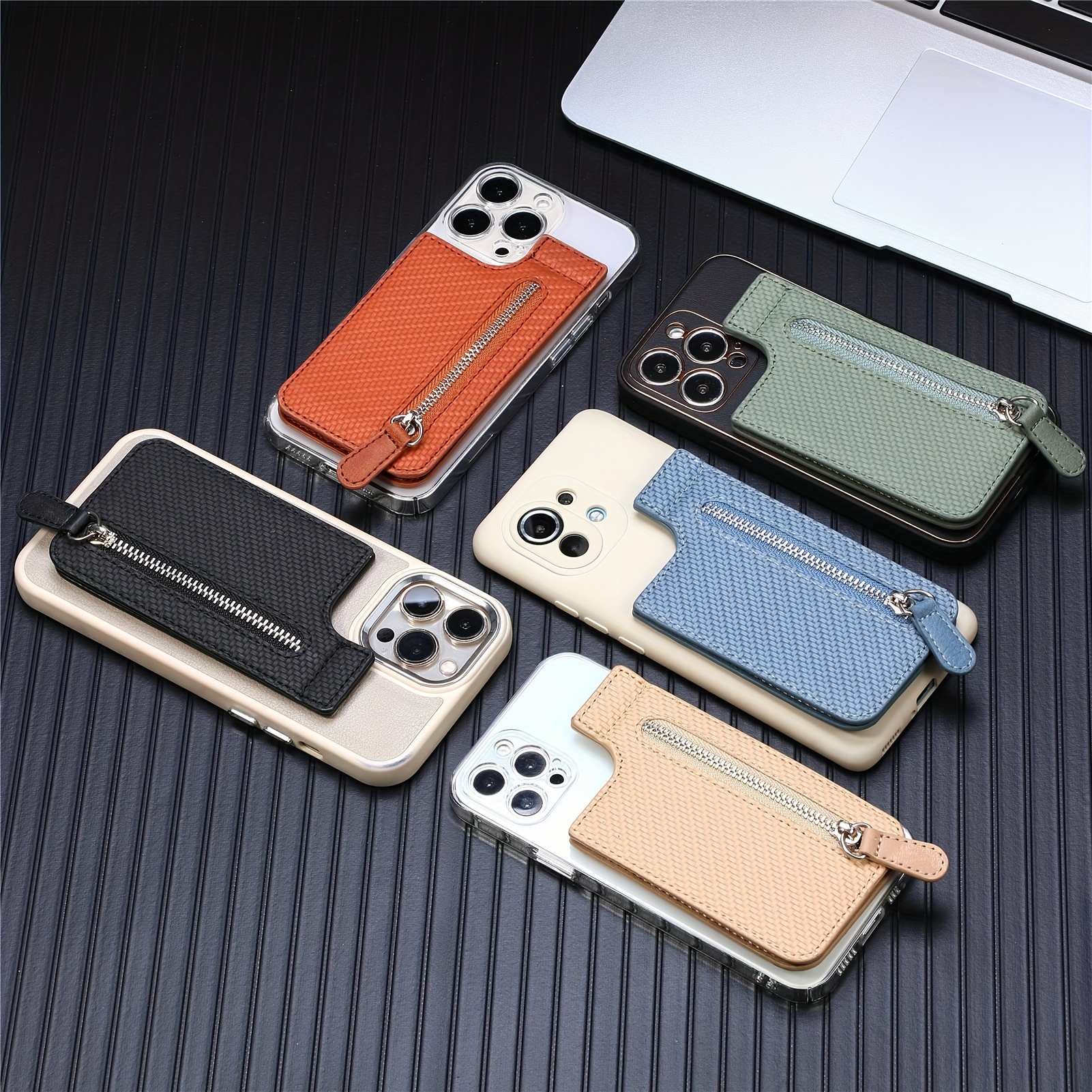  Encased Funda tipo cartera para iPhone 13 PRO MAX con tarjetero  - Diseño de doble capa a prueba de golpes (4 tarjetas), color negro :  Celulares y Accesorios