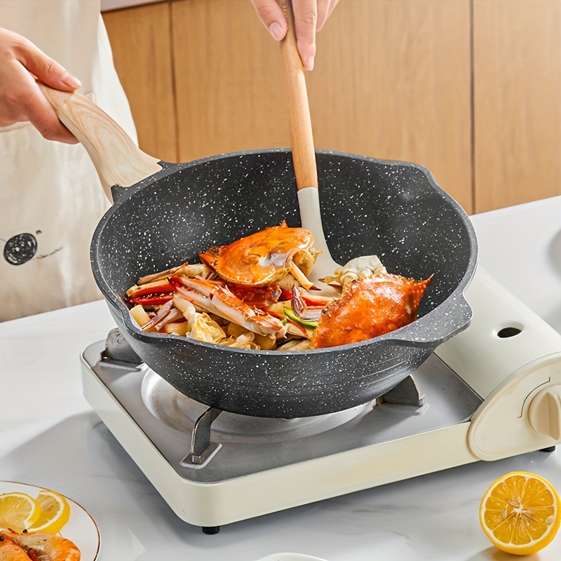 1pc Non-Stick Frying Pans Skillet, PFOA Free Granite Stone Cookware  Aluminum Pans For Cooking All Stoves Compatible Induction Compatible  9.45/10.25/11