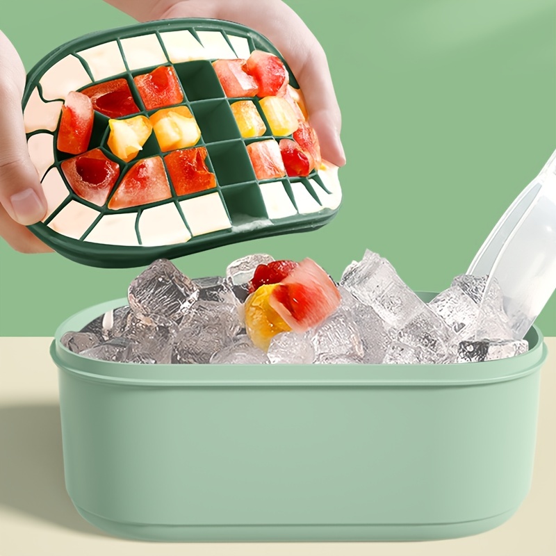 Ice Cube Tray Ice Cube Mold With Lid And Ice Box Handle Ice - Temu