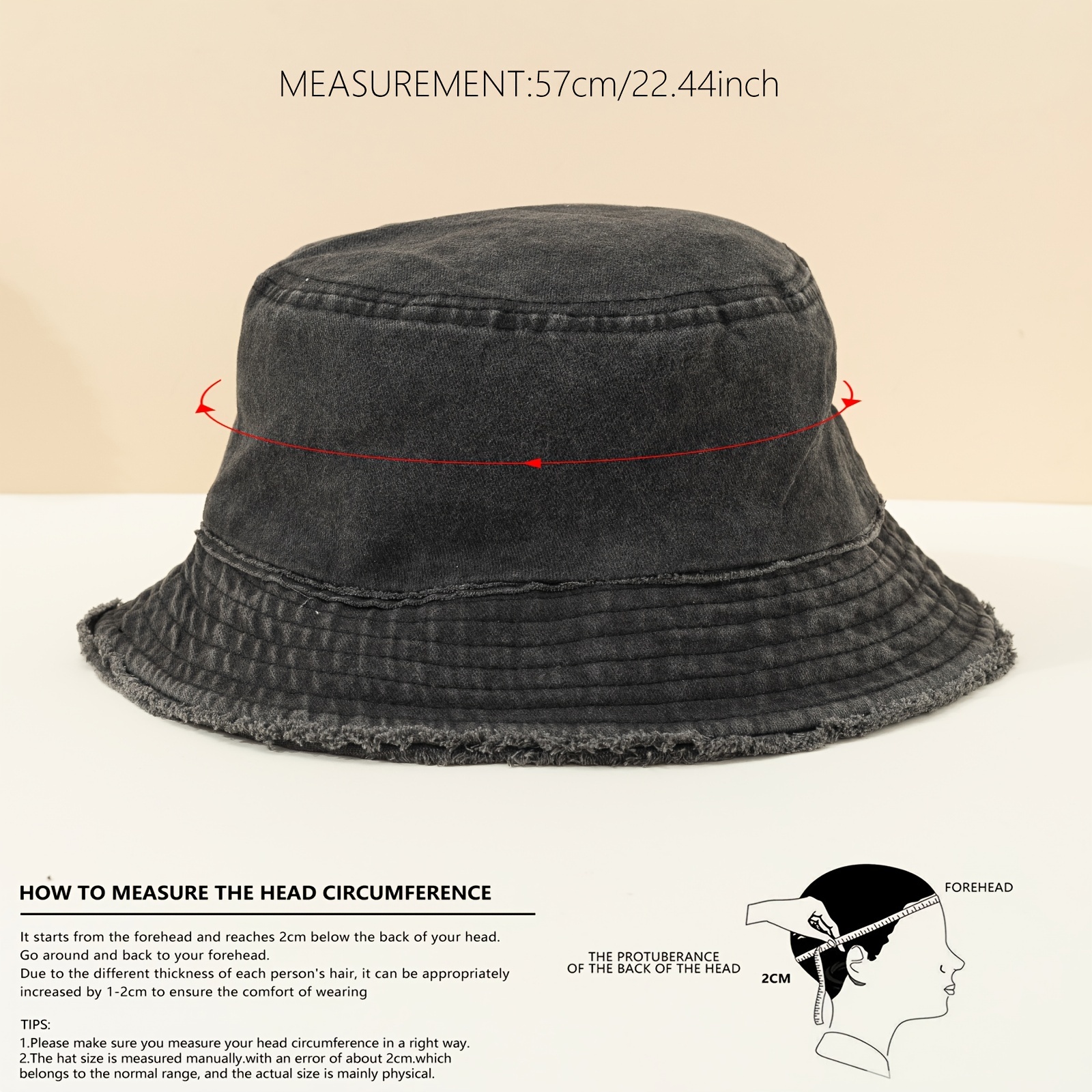Stylish Ripped Edge Bucket Hat Solid Color Casual - Temu
