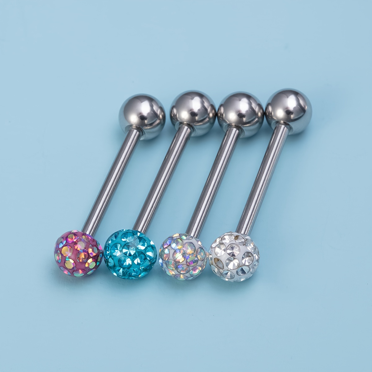 Crystal clearance tongue piercing