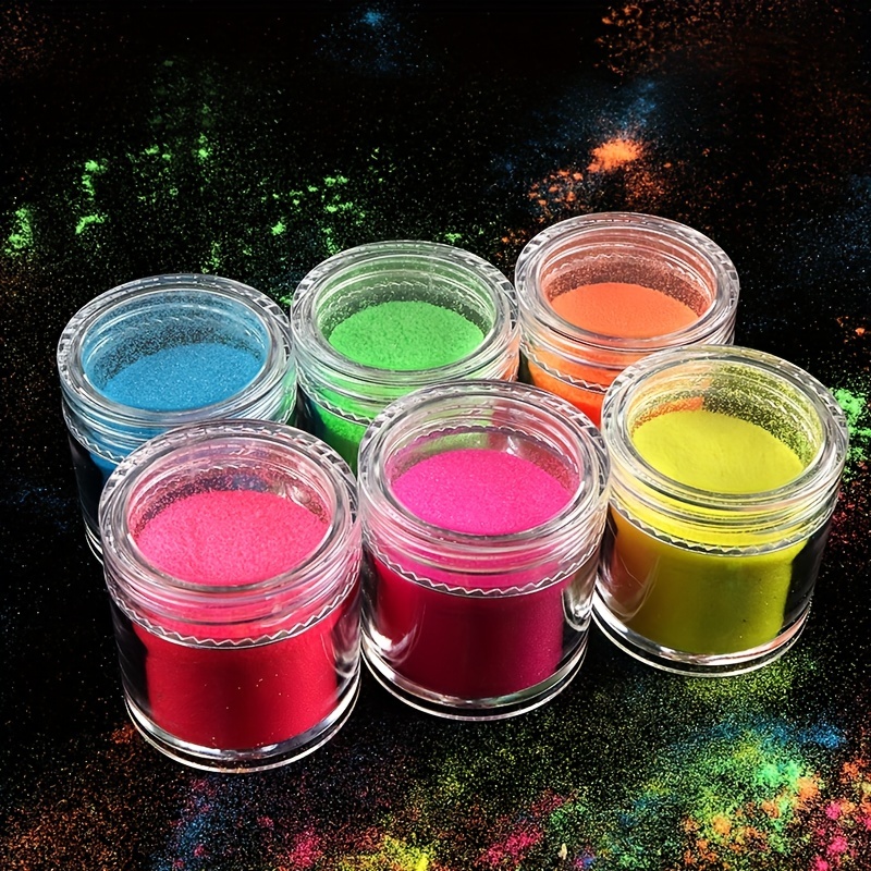 Neon Glitter Sugar Sand Nail Powder For Sparkling Nail Art - Temu