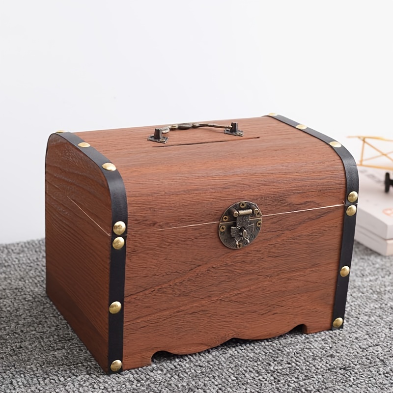 Wholesale Retro Decorative Wooden Storage Box Vintage Suitcase