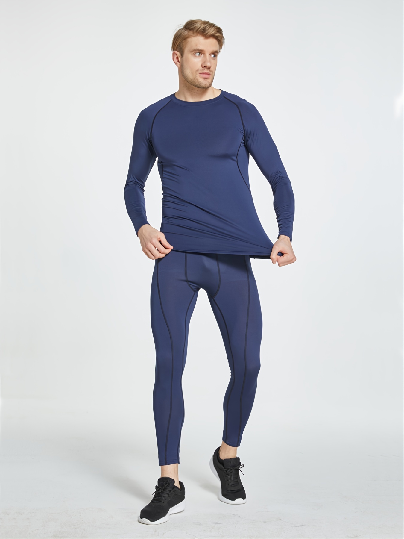 OFFSIDE Pantalones de compresión para hombre, pantalones ajustados de  entrenamiento para correr, capa base de secado fresco, leggings para  hombre