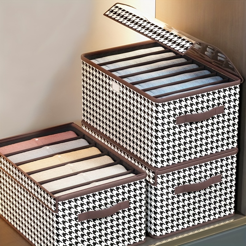 Houndstooth Pattern Storage Box Lightweight Organizer