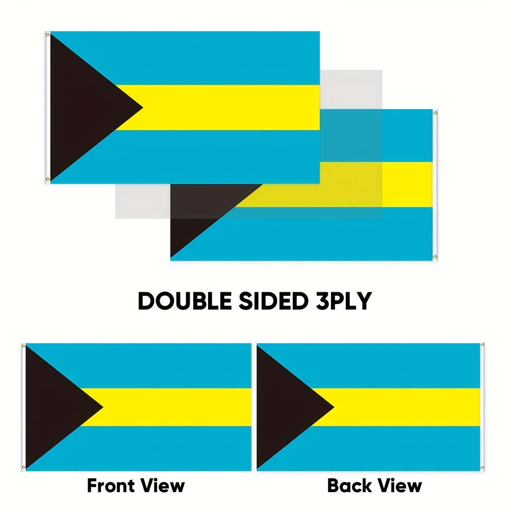 Flag Bahamian National Flag With Brass Grommets For - Temu