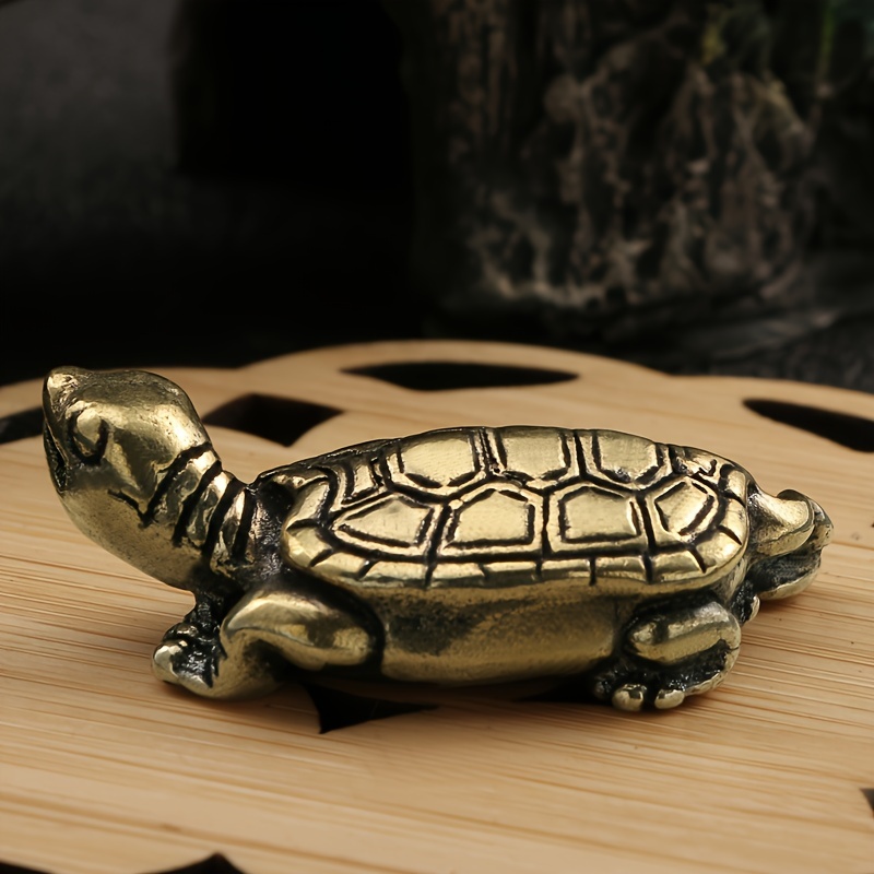 Distressed Pure Brass Turtle Ornament Bronze Tea Pet - Temu United Kingdom