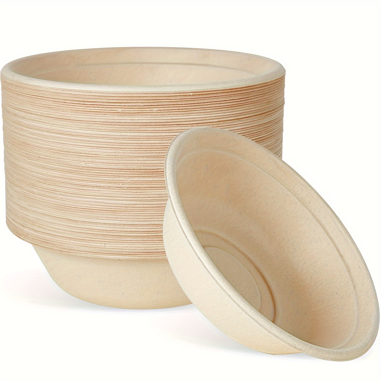 Disposable Paper Bowls Square Thickened Kraft Paper - Temu