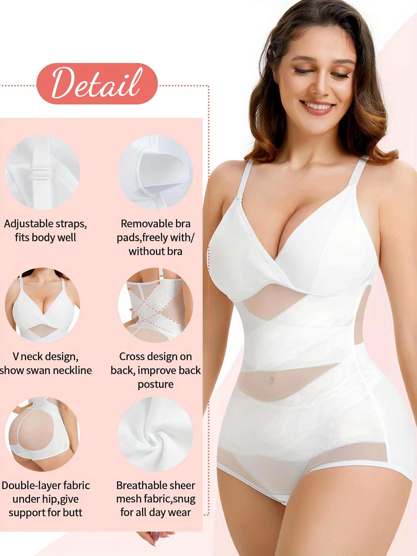 Women's Postpartum Body Shaper Bodysuit With And Butt Lifting