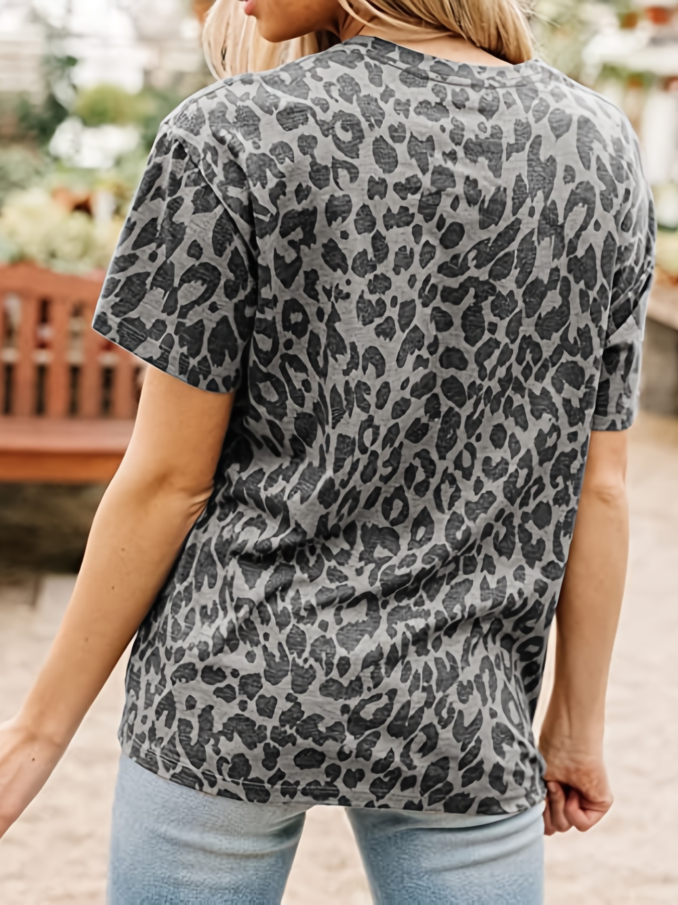 leopard print graphic tee