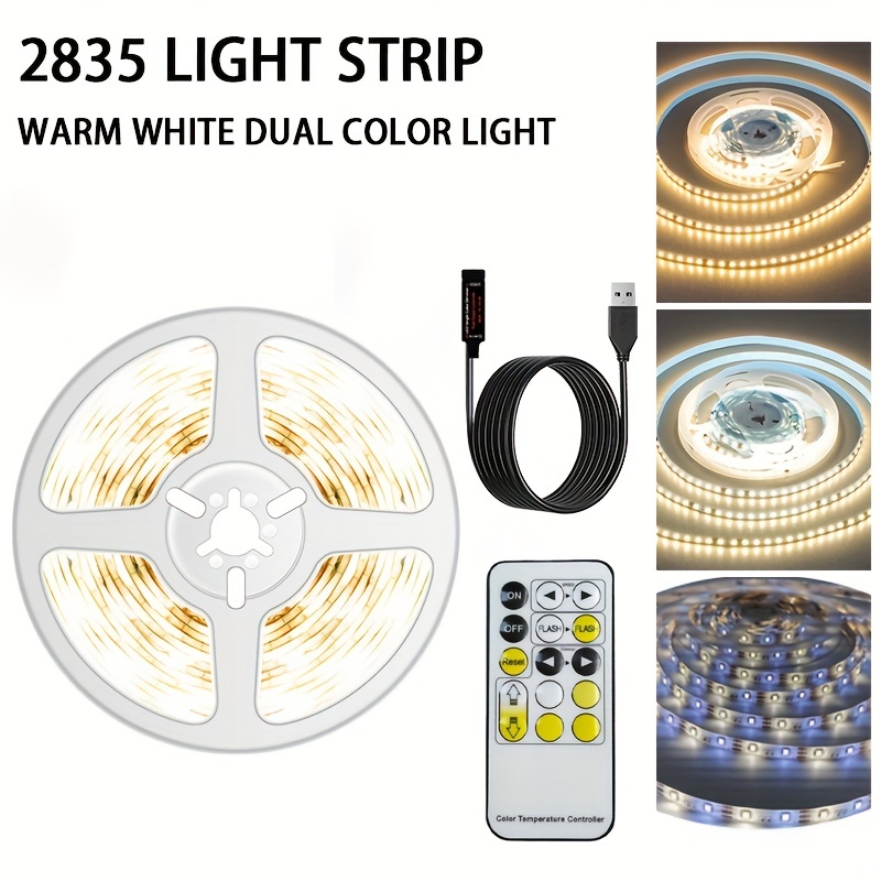 Usb Led Strip Lights 5v 2835 White Warm White Tira Led - Temu