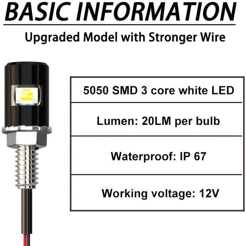 6smd - Luz para placa de matrícula