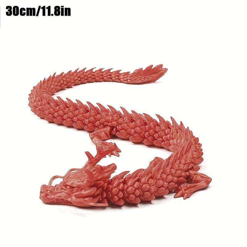 33/48 Cm 3D Printed Dragon 3D Printed Flexible Dragon Figurine Decor  Novelty Gift Plastic Collectible Figurine 3D Print Desk Toy