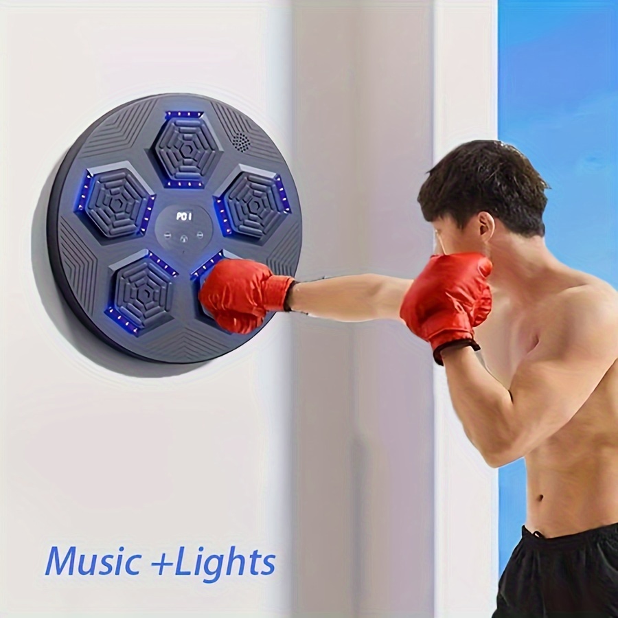 Wall Mounted Music Boxing Machine Punching Pad LED Lighted Training  Electronic