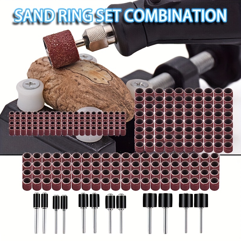 252Pcs For Nail Drill Bits Dremel Bands Mandrel Sanding Drum Kit Rotary Tool  Box
