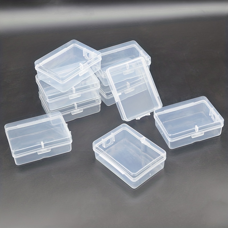 12 Small Transparent Storage Boxes Plastic Material Small - Temu