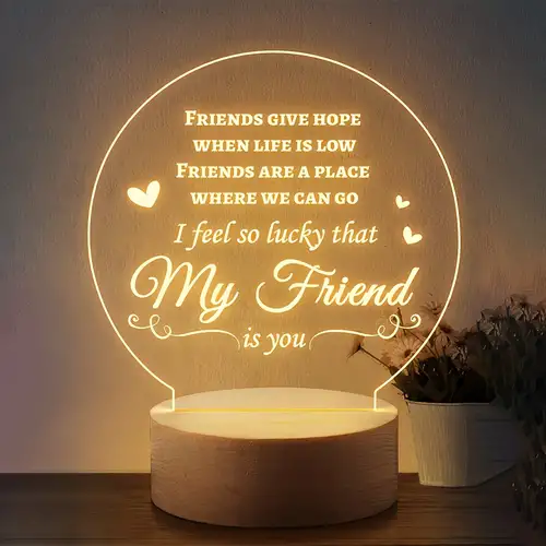 Best Friends Gifts For Women Engraved Night Light Gifts For - Temu