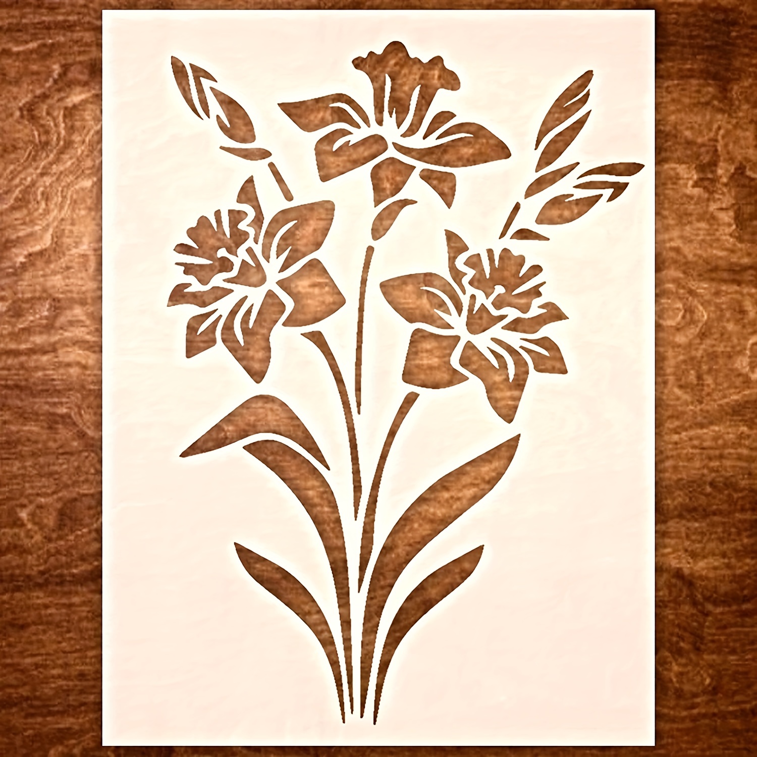Plantillas stencil 5 Flores de Lis - Manualidades Badabadoc Art