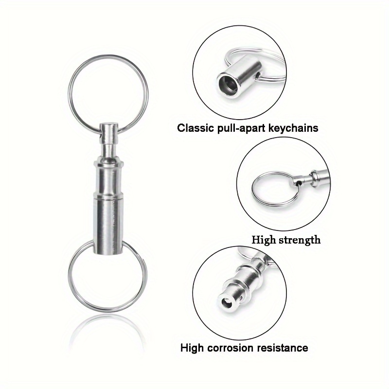 3pcs Quick Release Detachable Keychain Metal Keychain Keyring Pendant