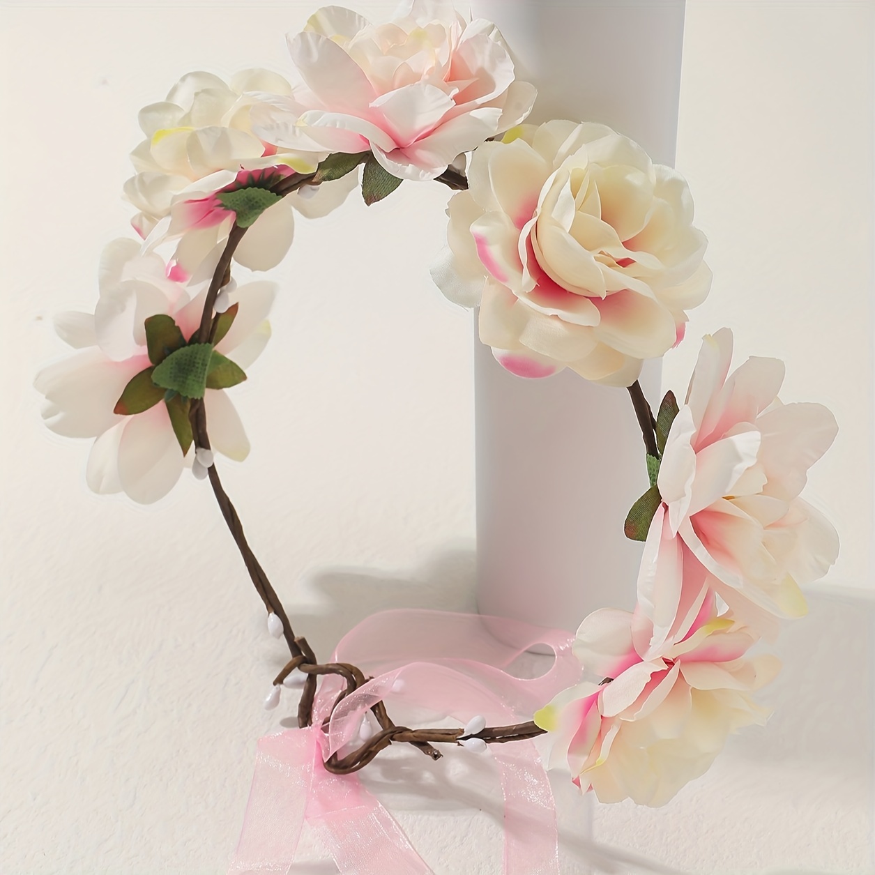 1pc Diadema De Corona De Flores Para Niñas Aro De Pelo De - Temu