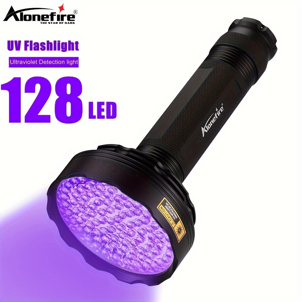 

Alonefire Sv128 Led Uv Flashlight, 395nm Ultraviolet Light For Pets Urine Stains Resin Curing Money Ore , Invisible Ink Marker Lamp Use Aa Batteries (not Included)