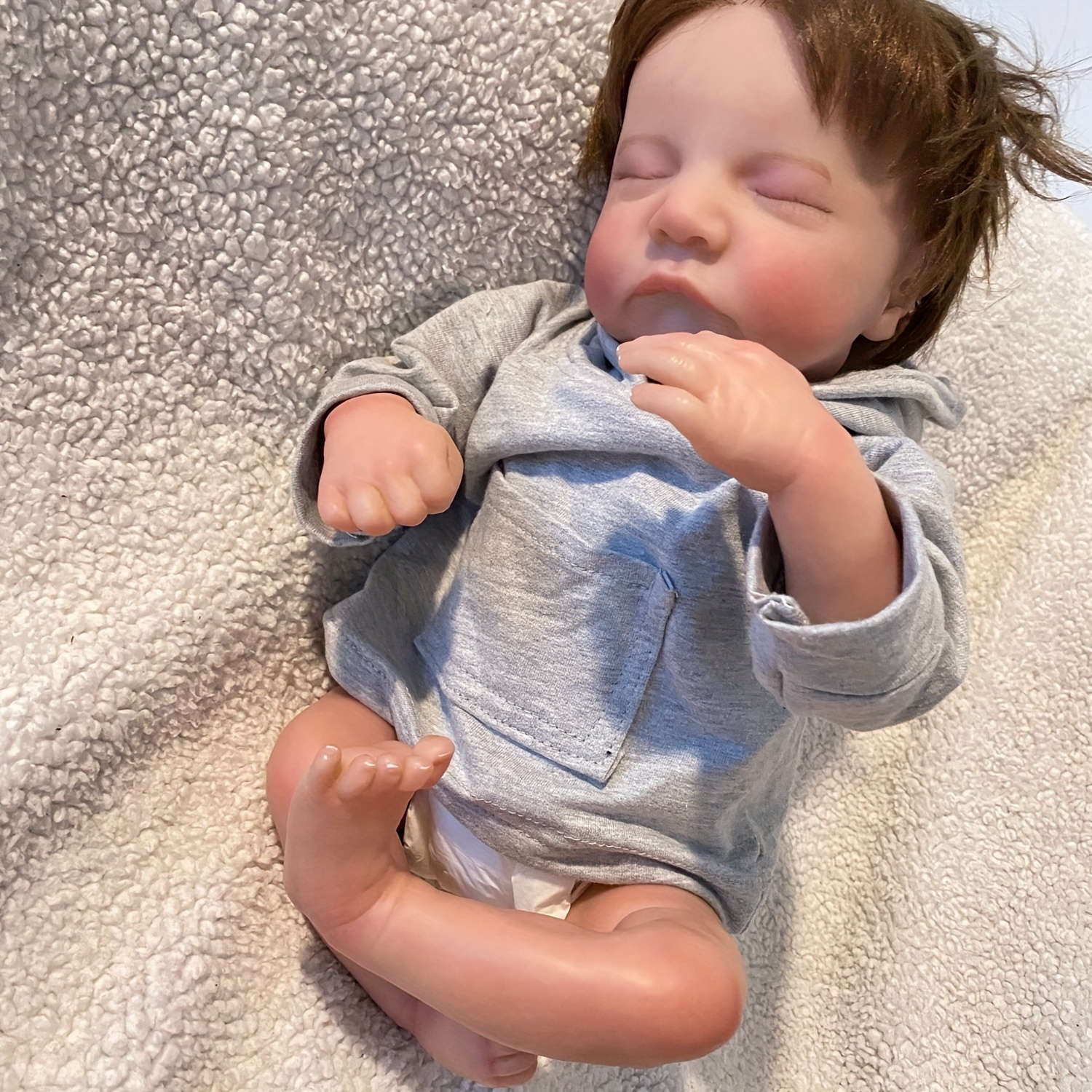 Reborn Dolls 19Inch Handmade Realistic Baby Dolls Soft Cloth Body