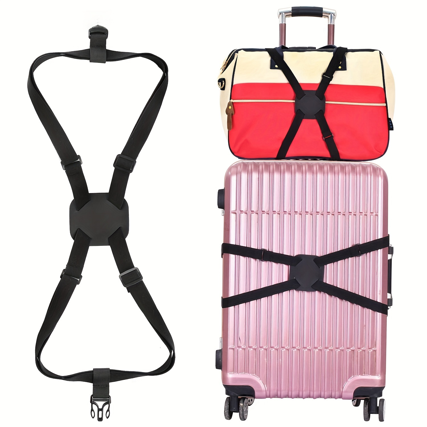 

1pc Adjustable Luggage Strap, Suitcase Packing Belt, Easy Travel Elastic Strap Travel Accessories For Suitcase