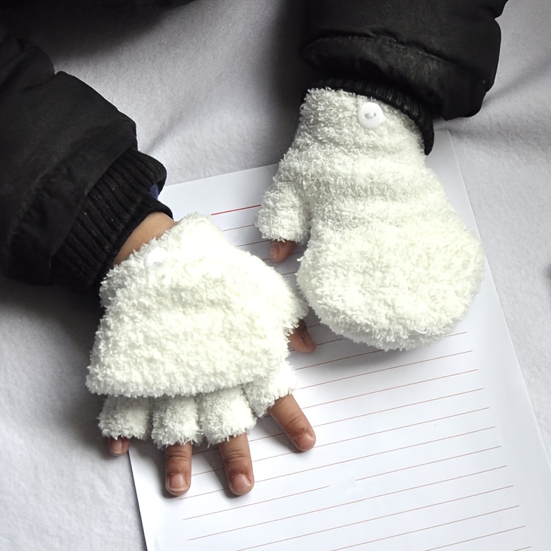 Gants chauds avec ficelle pour enfants, document solide, gants