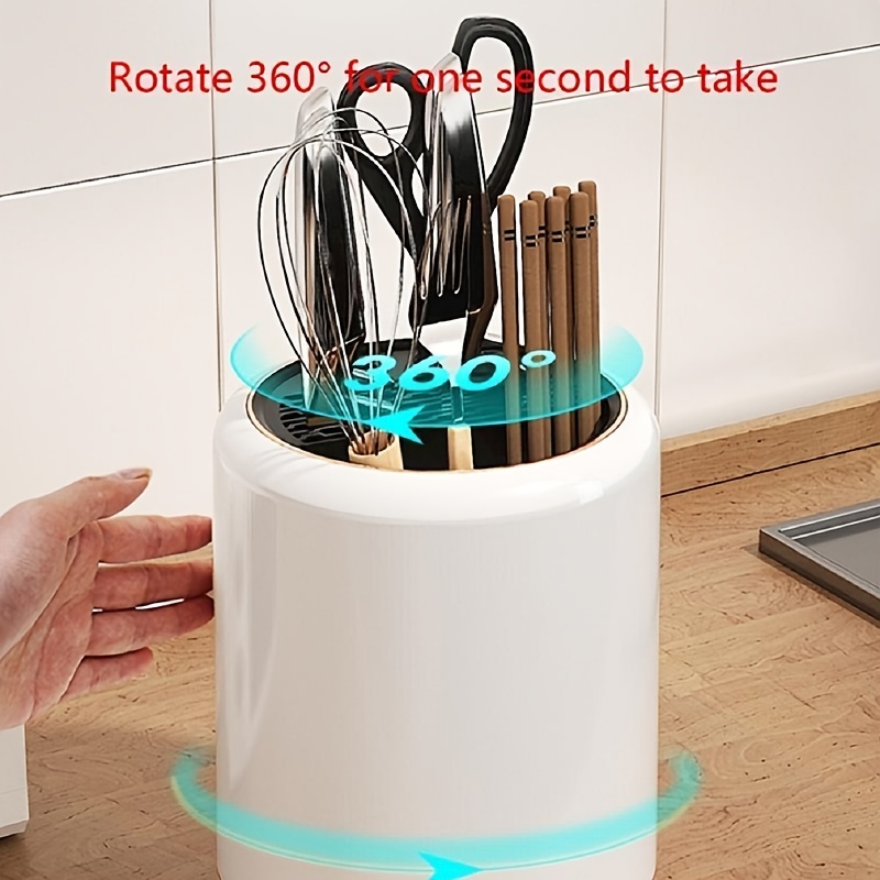 New Integrated Rotating Knife Holder Household Thickened - Temu