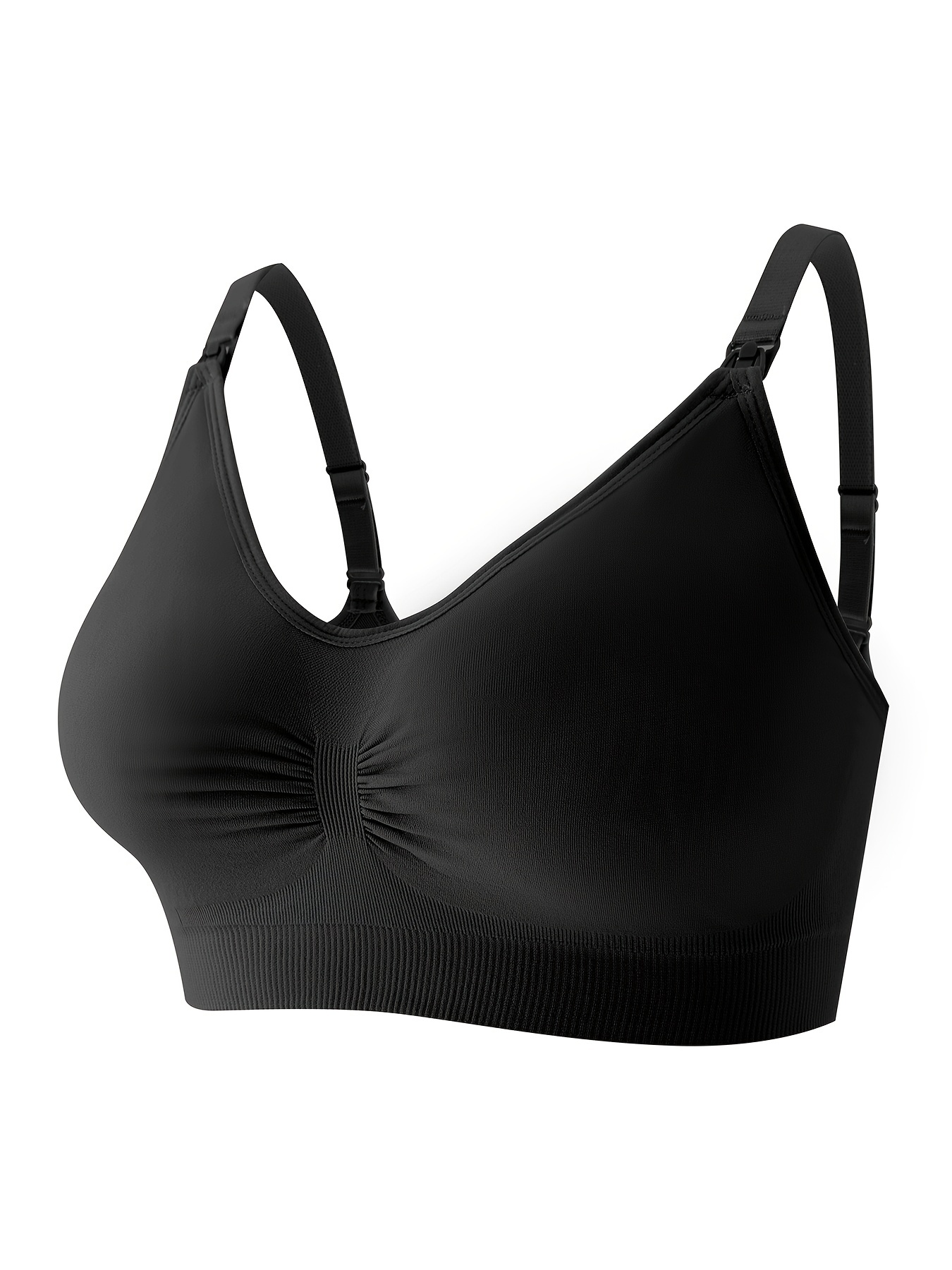 Buy Medela Maternity and Nursing Comfort Bra, Non Wire and Seamless Nursing  Bra for Breastfeeding Moms, Size XL Black at