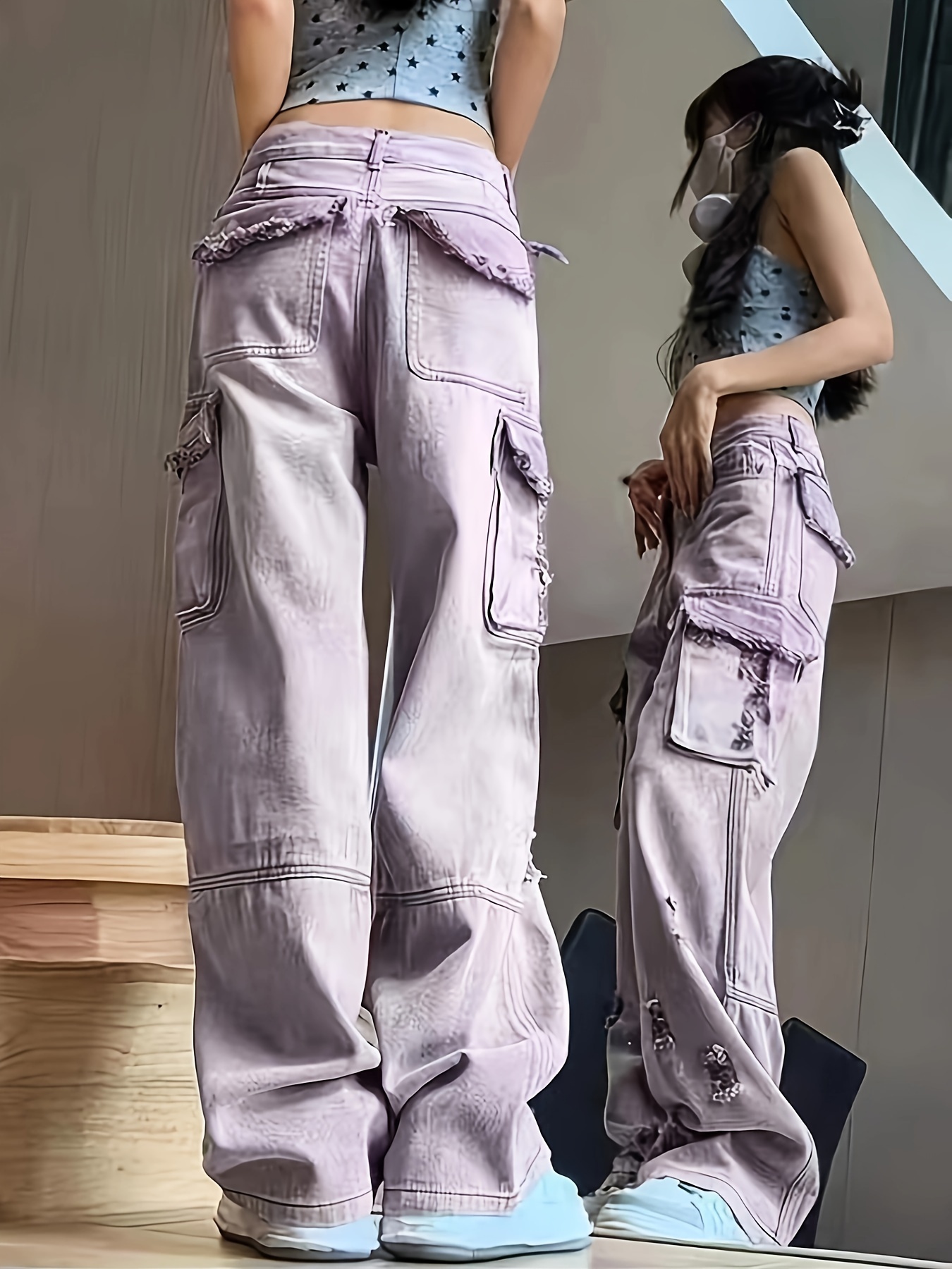Time and Tru Women's Pants Size 4 Dark Purple Pearl Millennium Skinny Crop  New