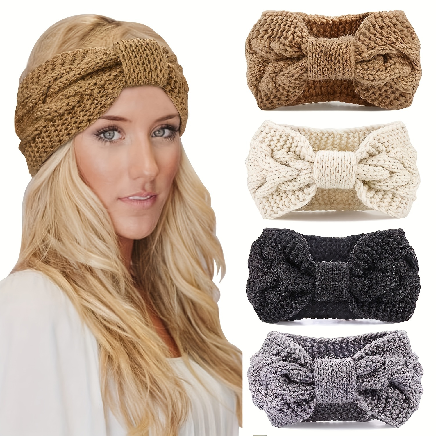 Cache-oreilles bandeau tricoté pour femme – Bandeau chaud pour le style  hivernal. 
