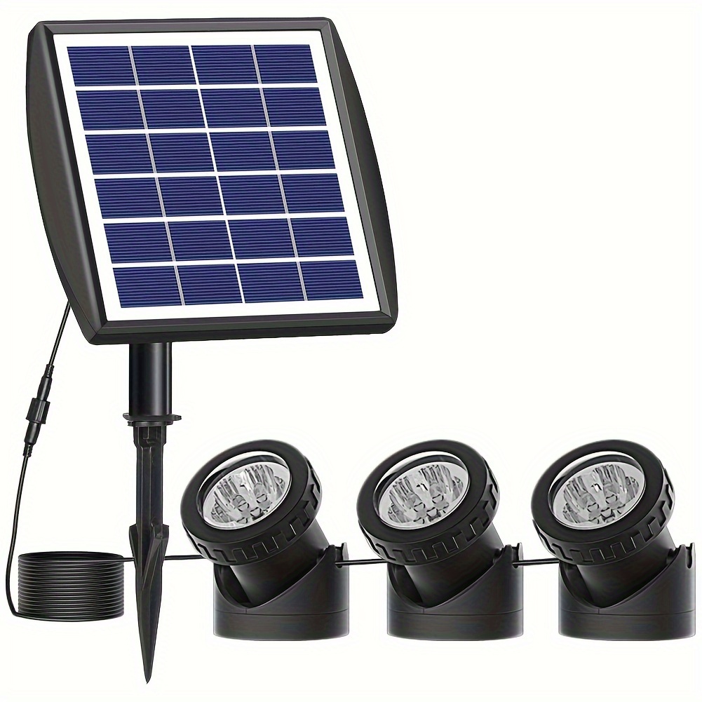 Solar Underwater Lights Outdoor RGB Waterproof Garden Pool Yard