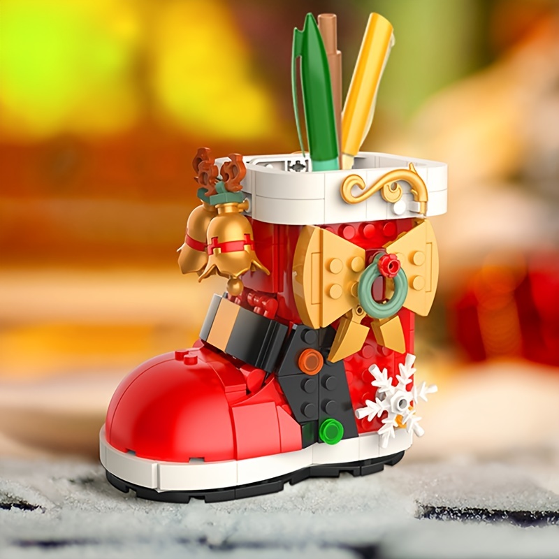 Christmas Snowman Model Assembled Building Block Toys - Temu