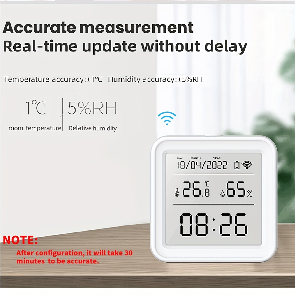 WiFi Smart Temperature Humidity Sensor Wireless Digital Hygrometer  Thermometer