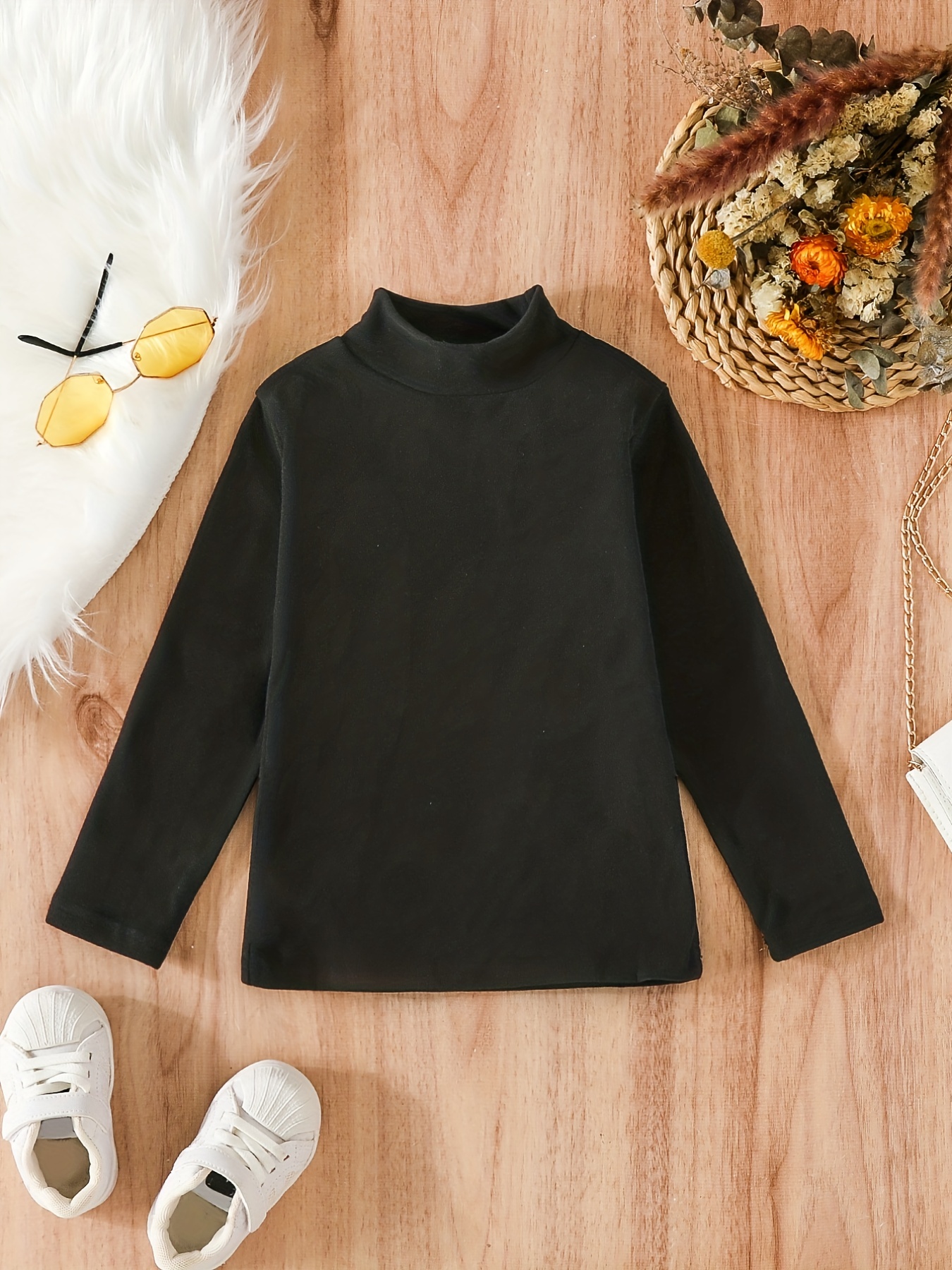 toddler solid color long sleeve t shirts