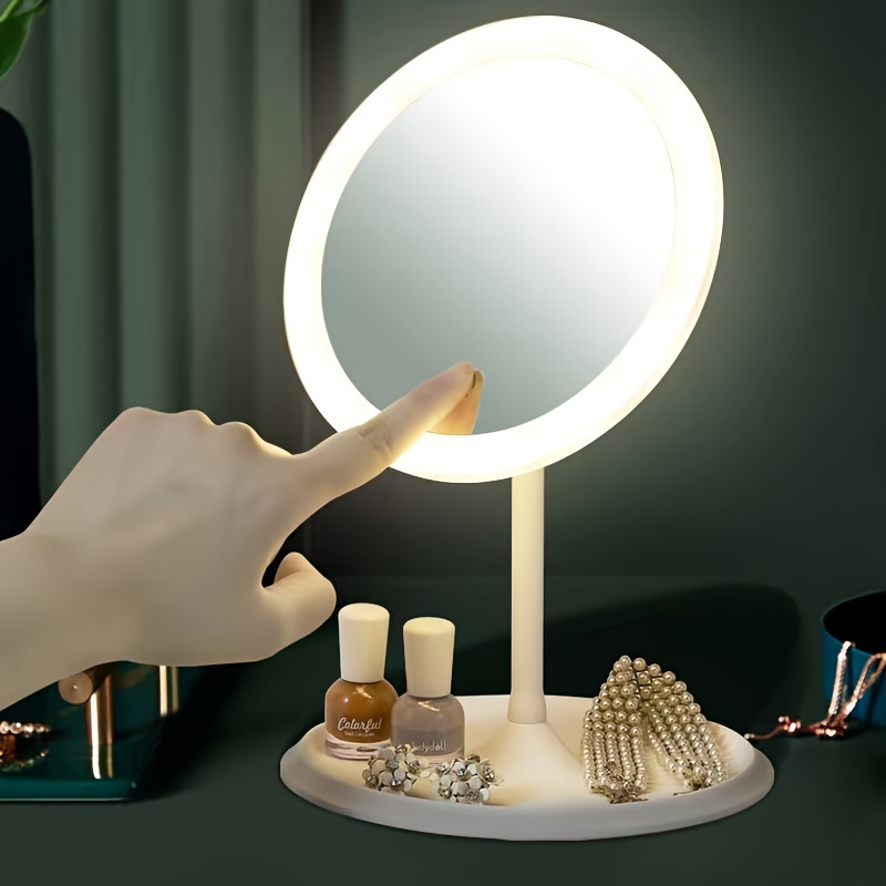 Espejo de tocador con luces, espejo de maquillaje con luces, 3 modos de  iluminación de color, contro Ofspeizc CZMR-ST43
