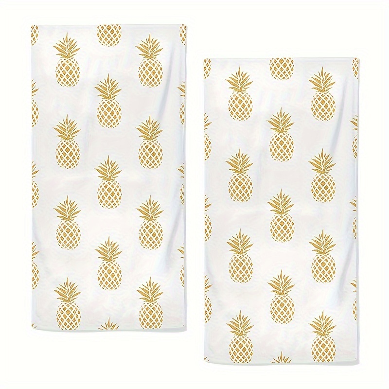 Cute Pineapple Grid Cartoon Hanging Hand Towels - Perfect For Kitchen &  Bathroom! - Temu