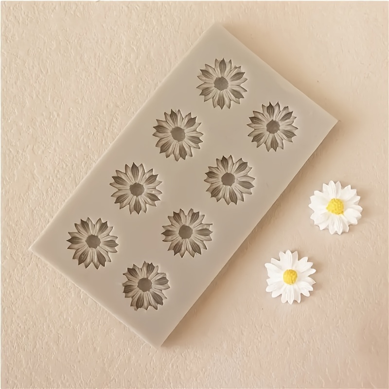 Mini flowers silicone mold for fondant polymer clay cake decor flowers mold