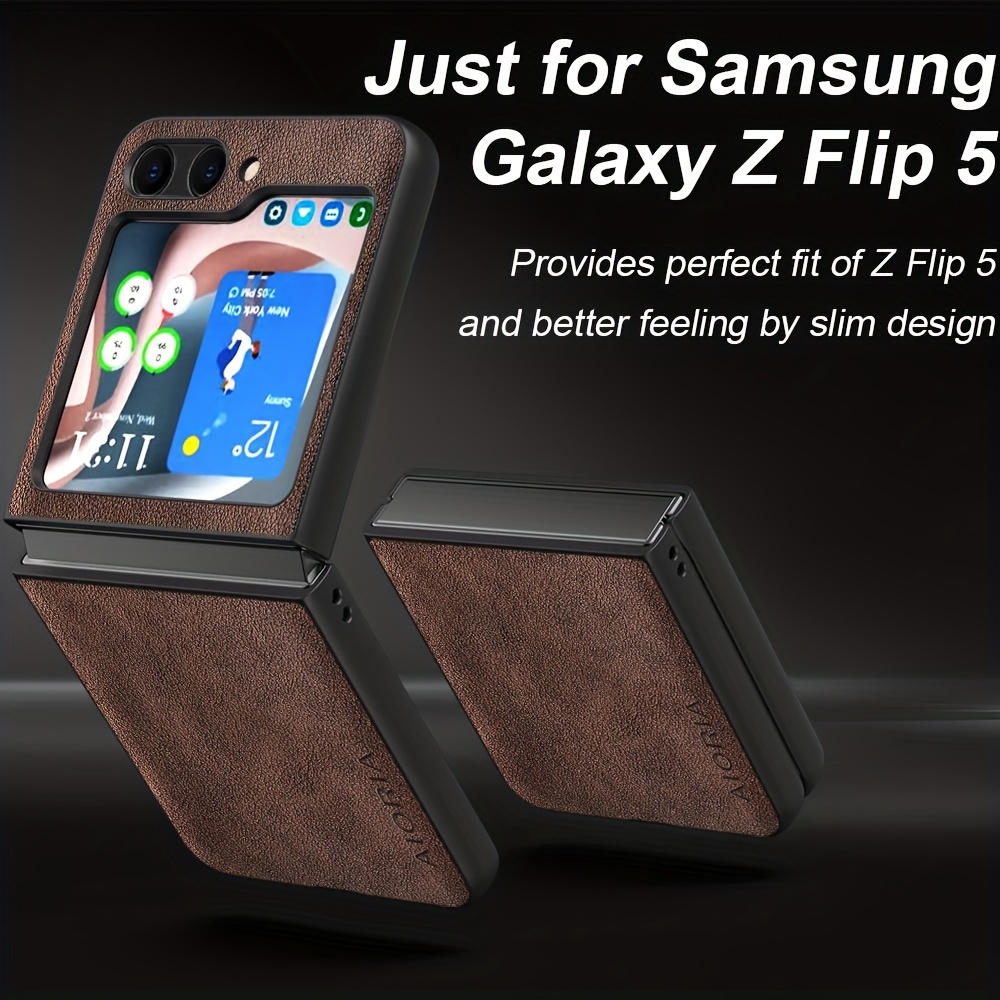 Galaxy Z Flip 4 / Flip 5 Funda Tipo Cartera Bolso - Temu