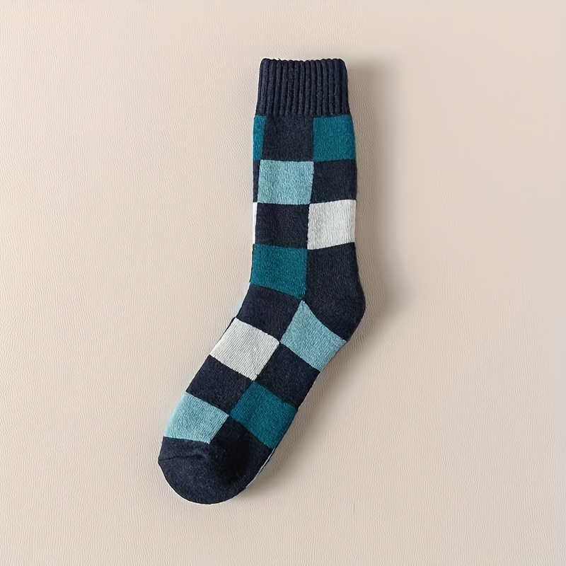plaid boot socks