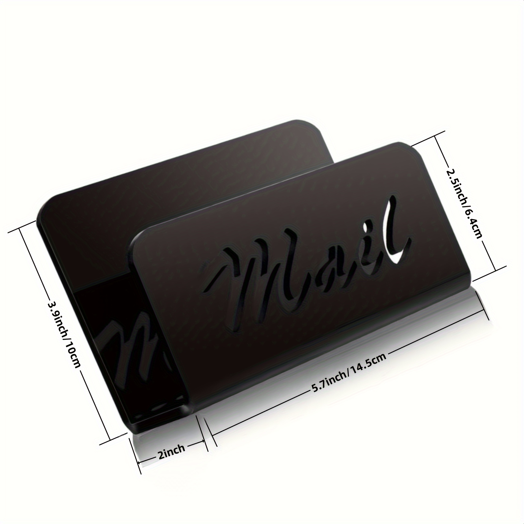 Acryl Briefhalter Schwarz - Schreibtisch Organizer Für Post & Dokumente