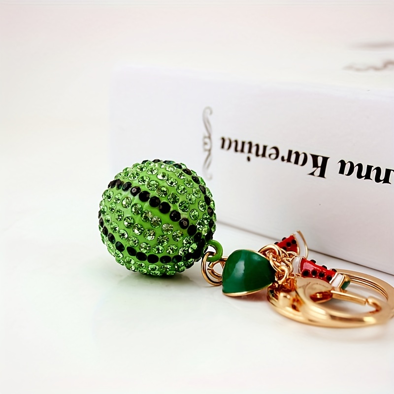 Artificial Diamond Fruit Watermelon Key Chain Pendant
