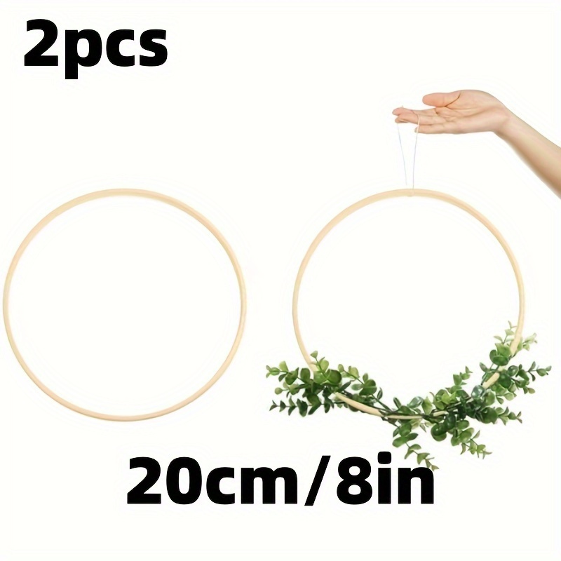  Bamboo Macrame Rings 12pcs Wooden Bamboo Floral Hoop Wreath  Macrame Craft Dream Catcher Hoop Rings Round Macrame Rings for DIY Wedding  Wreath Decor Wall Hanging Crafts 23cm : Arts, Crafts 