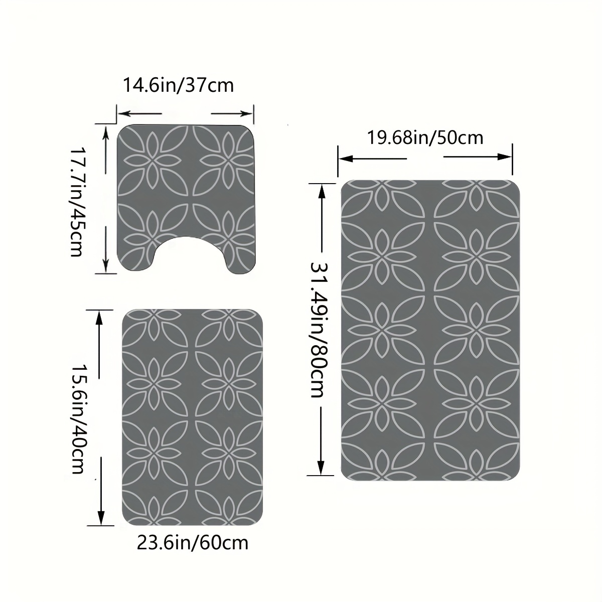 1pc Memory Sponge Bath Mat With Grid Pattern, Non-slip And